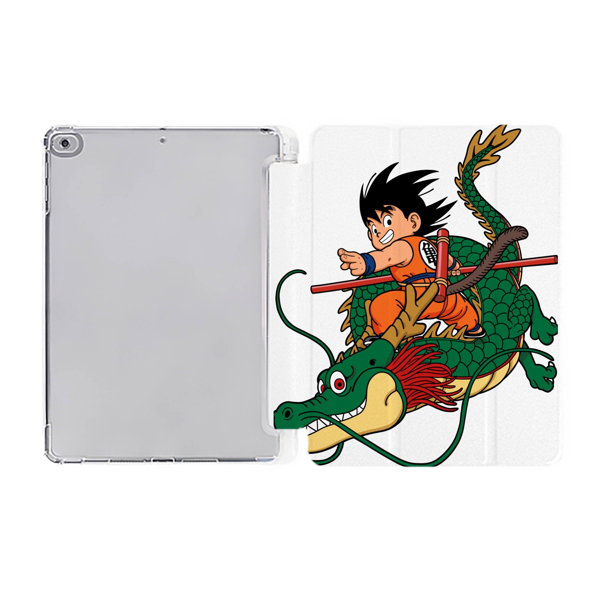 （画像用） ドラゴンボール 孫悟空（そん ごくう）Son Goku カカロット DRAGON BALL Kakarotto IPad ケース ペン収納付き 三つ折りスタンド PUレザー×シリコン 対応機種9.5/10.5/10.9インチ